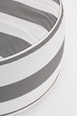 Pouf Righe Gonfiabile Bianco-Grigio