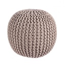 Pouf intrecciato tortora arredare design cm 50