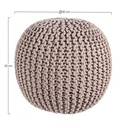 Pouf intrecciato tortora arredare design cm 50