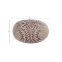 Pouf intrecciato tortora bizzotto cm 80