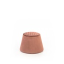 Pouf velluto metallo rosa antico cm 46,5 x 46,5 x h 33
