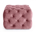 Pouff Evan in velluto Blush trapuntato