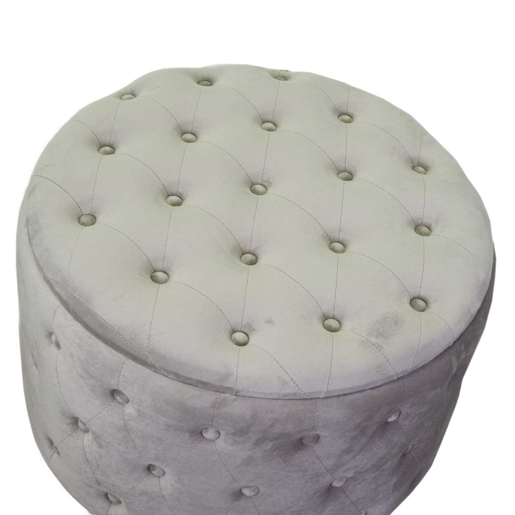 Puff velluto 1-2 grigio chiaro cm ø70h42