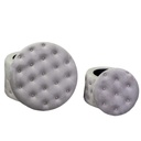 Puff velluto 1-2 grigio chiaro cm ø70h42