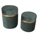 Puff velluto 1-2 verde salvia tondo cm ø39h49