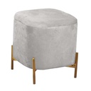 Puff velluto grigio chiaro cm38x38h45