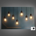Quadro led lampadine cm60x40x1,8
