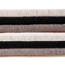Quadro legno fiori nero tondo cm ø80h2,6