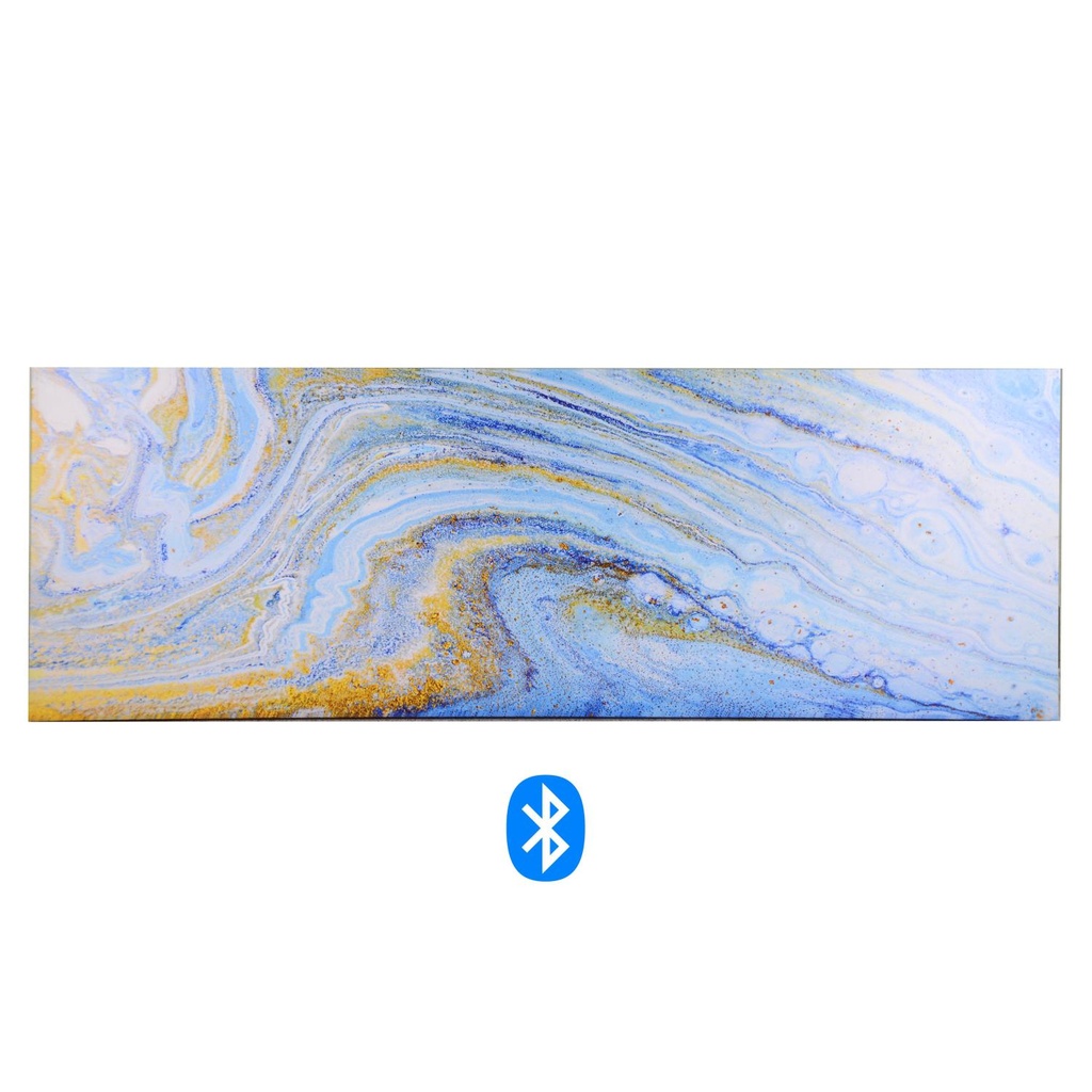 Quadro moderno stampa bluetooth azzurro   cm 150 x 50 x 4