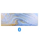 Quadro moderno stampa bluetooth azzurro   cm 150 x 50 x 4