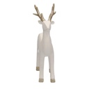 Renna ceramica bianco oro cm15x6h23