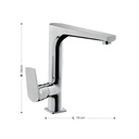 Rubinetto miscelatore per lavello cucina finitura cromo h.24x19 cm