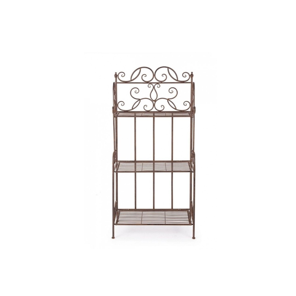 Scaffale 3 Piani Melanie Marrone cm 124 h