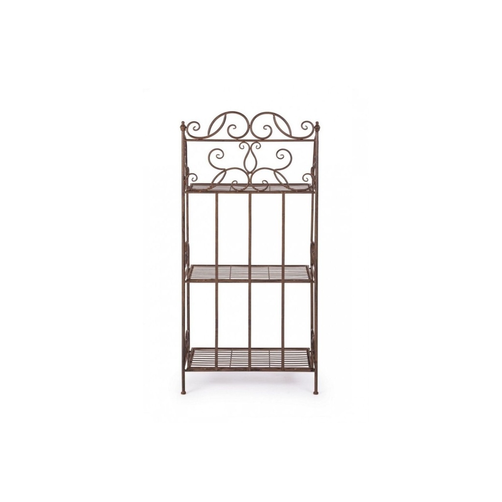 Scaffale 3 Piani Melanie Marrone cm 124 h