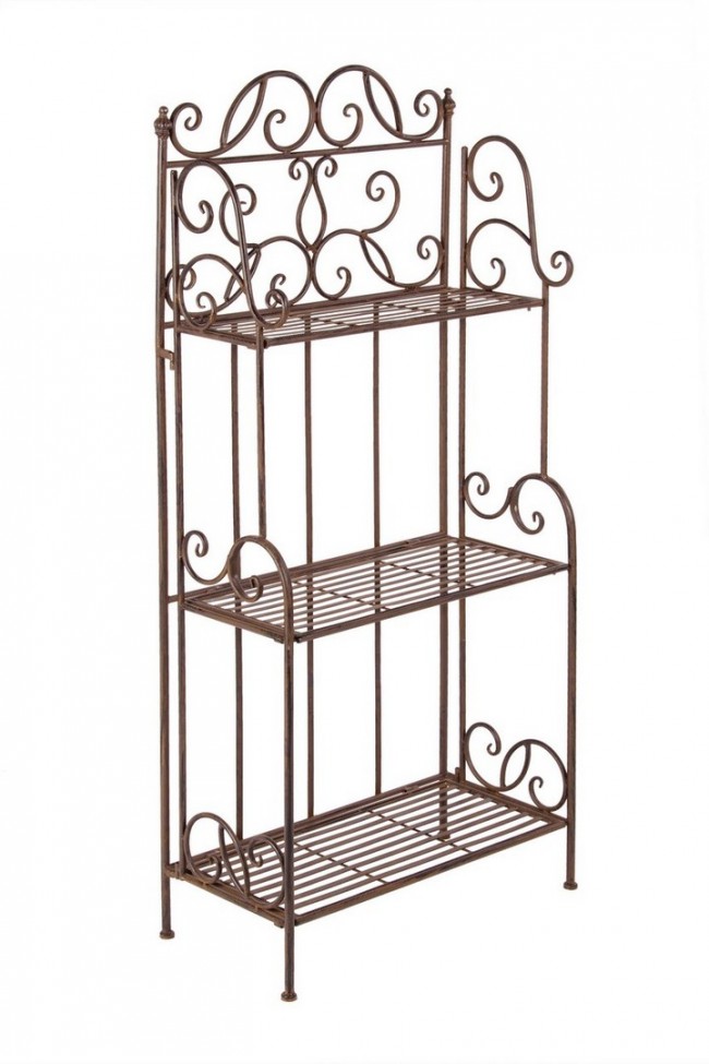 Scaffale 3 Piani Melanie Marrone cm 124 h