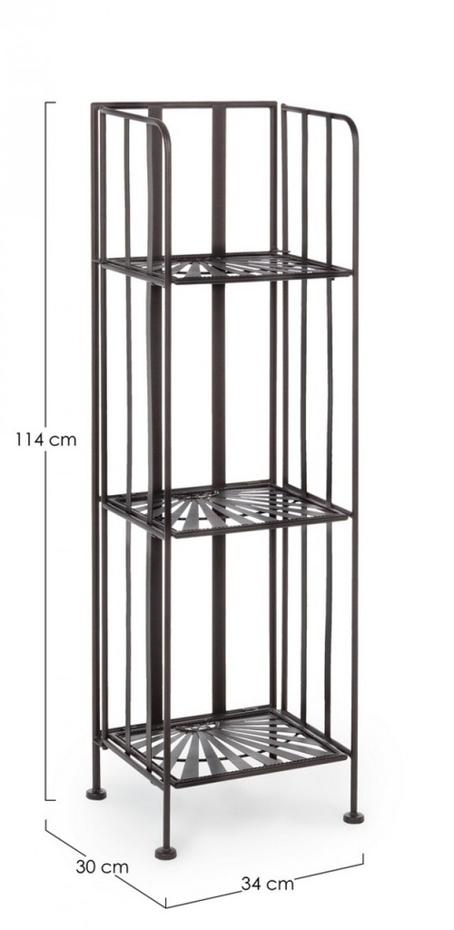 Scaffale 3P Ray Marrone 34X30X114H