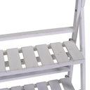 Scaffale legno 3 piani bianco cm68,5x40h132