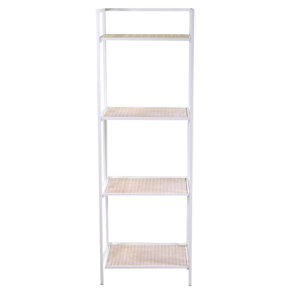 Scaffale in metallo Lucilla 4 ripiani bianco cm45x34xh122/135
