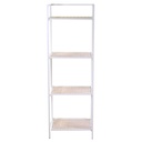 Scaffale in metallo Lucilla 4 ripiani bianco cm45x34xh122/135