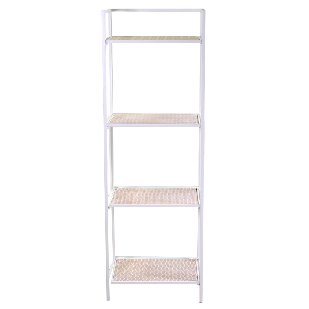 Scaffale in metallo Lucilla 4 ripiani bianco cm45x34xh122/135