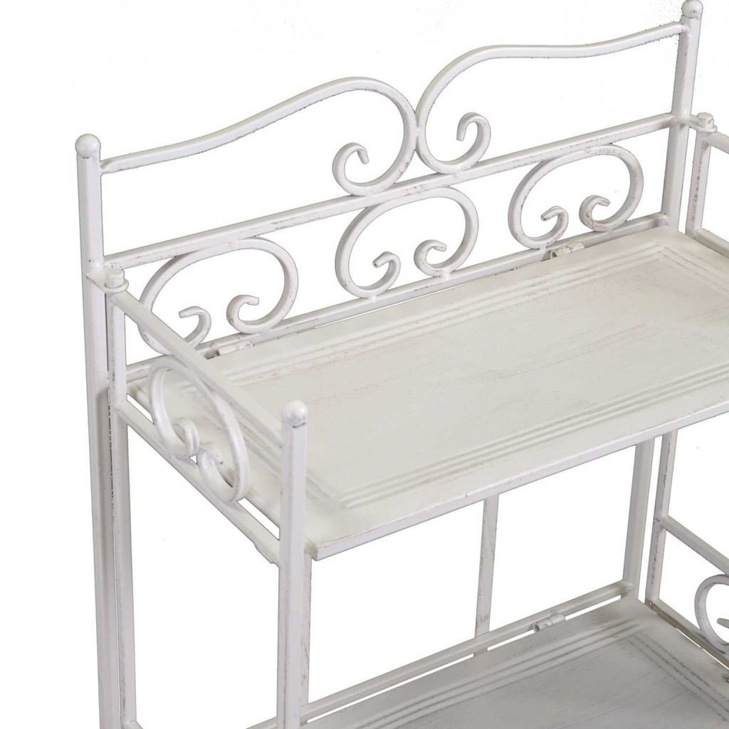 Scaffale classico Jessika  5 ripiani bianco