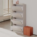 Scarpiera a ribalta light mocha con 4 ante L73 x P26 x 154.5H cm