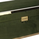 Rectangular green wooden box 1-2 cm48x30h20
