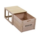 Scatola legno  con cassetto rettangolare cm 39 x 50 x h 29,5