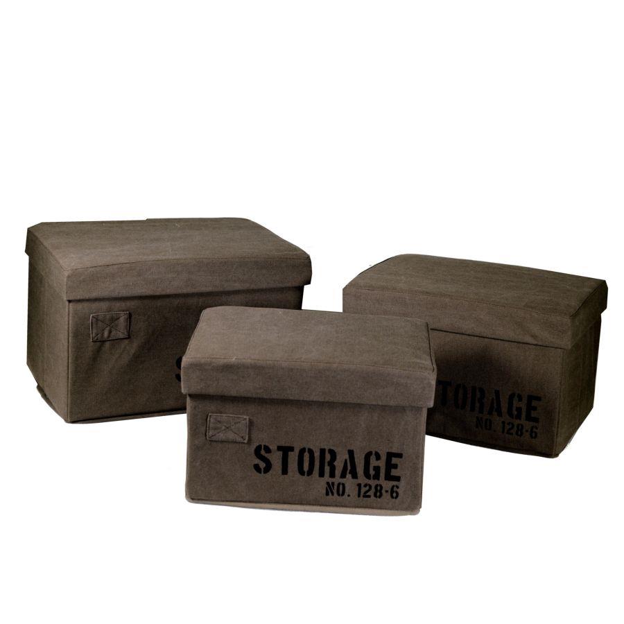 Scatola portatutto in tessuto Storage marrone