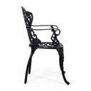 Sedia alluminio antracite esterno barocco cm 57.5x  58 x  87.5h
