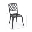 Sedia alluminio antracite esterno cm 44 x 46 x  89h