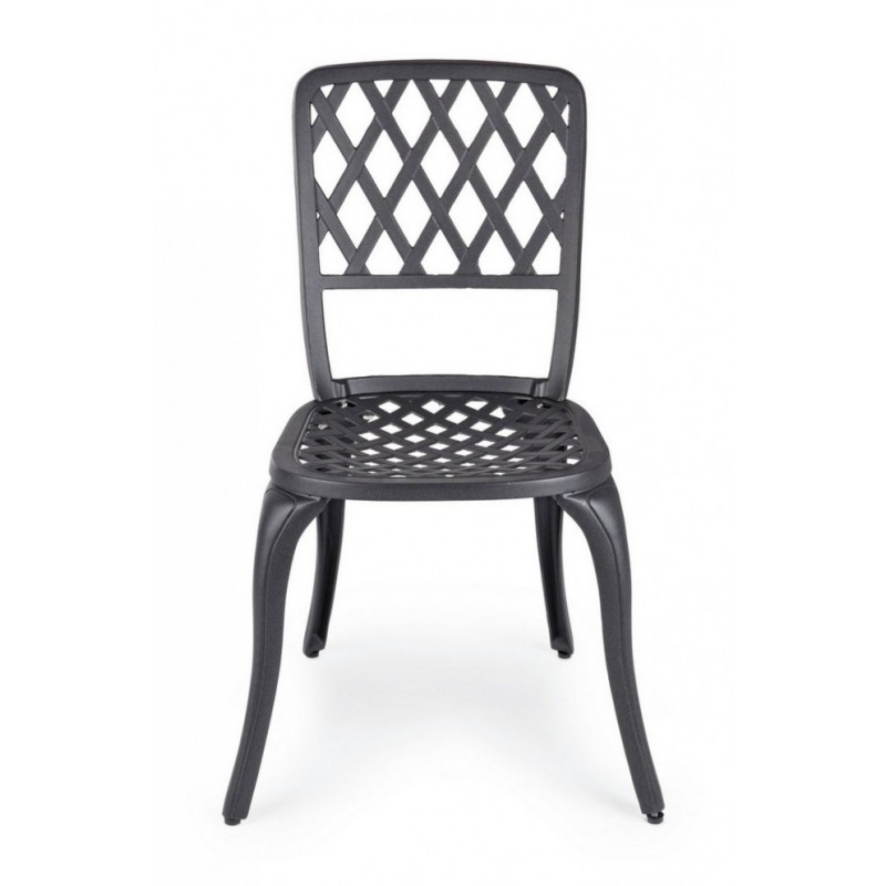 Sedia alluminio antracite esterno cm 44 x 46 x  89h