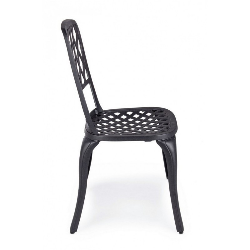 Sedia alluminio antracite esterno cm 44 x 46 x  89h