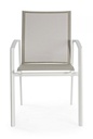Sedia arredo giardino con bracciolo  bianco Cruise