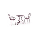 Sedia con braccioli Etienne Bordeaux impilabile