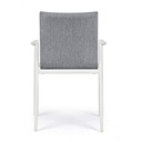 Sedia da giardino esterno bianco grigio impilabile