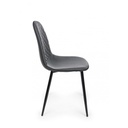 Sedia da pranzo in similpelle Grigio Scuro AMANDA 45x54x h87 cm
