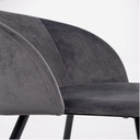 Sedia effetto velluto Crown velvet grigio