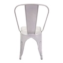 Sedia ferro new bristol bianco antico cm51x43h84