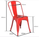 Sedia ferro new bristol nero cm51x43h84