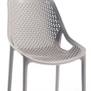 Sedia in polipropilene Tortora BILROS 60x50x h82 cm