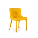 Sedia in tessuto giallo 58x50,5x83h cm