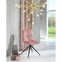 Sedia in tessuto microfibra effetto velluto  rosa antico 43x38xh. 86.5 cm