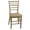 Sedia legno chiavari oro con cuscino oro cm 40x40h43/92