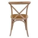 Sedia legno cross naturale impilabile 51x55x46,5/89h cm