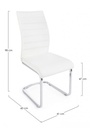 Sedia moderna imbottita in ecopelle bianco MYRA