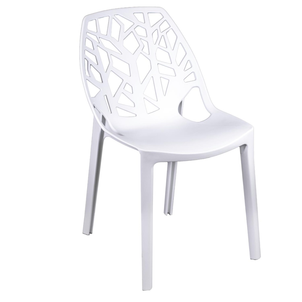 Sedia polipropilene impilabile bianco 55x46x46,5/81,5h cm