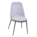 Sedia design  velluto e metallo  rotterdam grigio