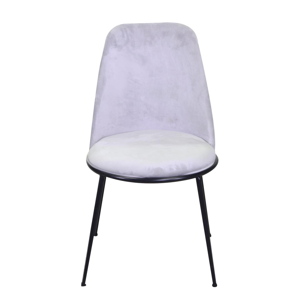 Sedia design  velluto e metallo  rotterdam grigio
