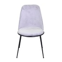Sedia design  velluto e metallo  rotterdam grigio
